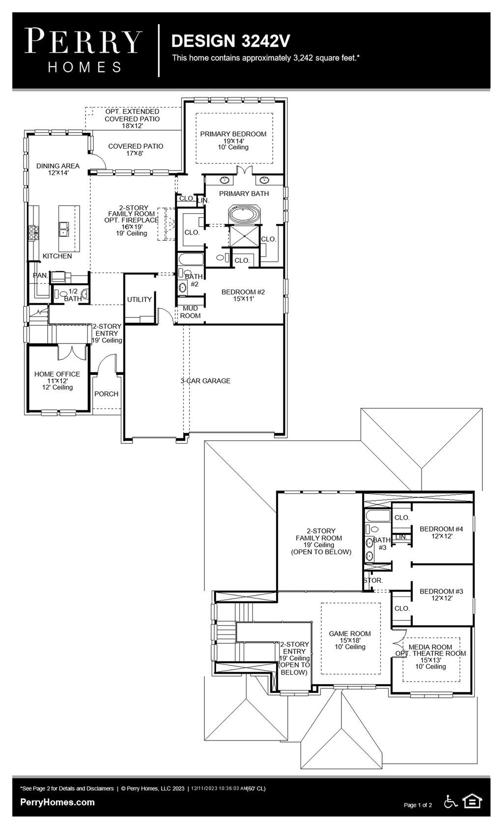 Floor Plan for 3242V
