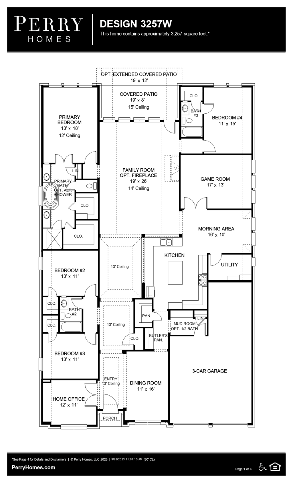 Floor Plan for 3257W