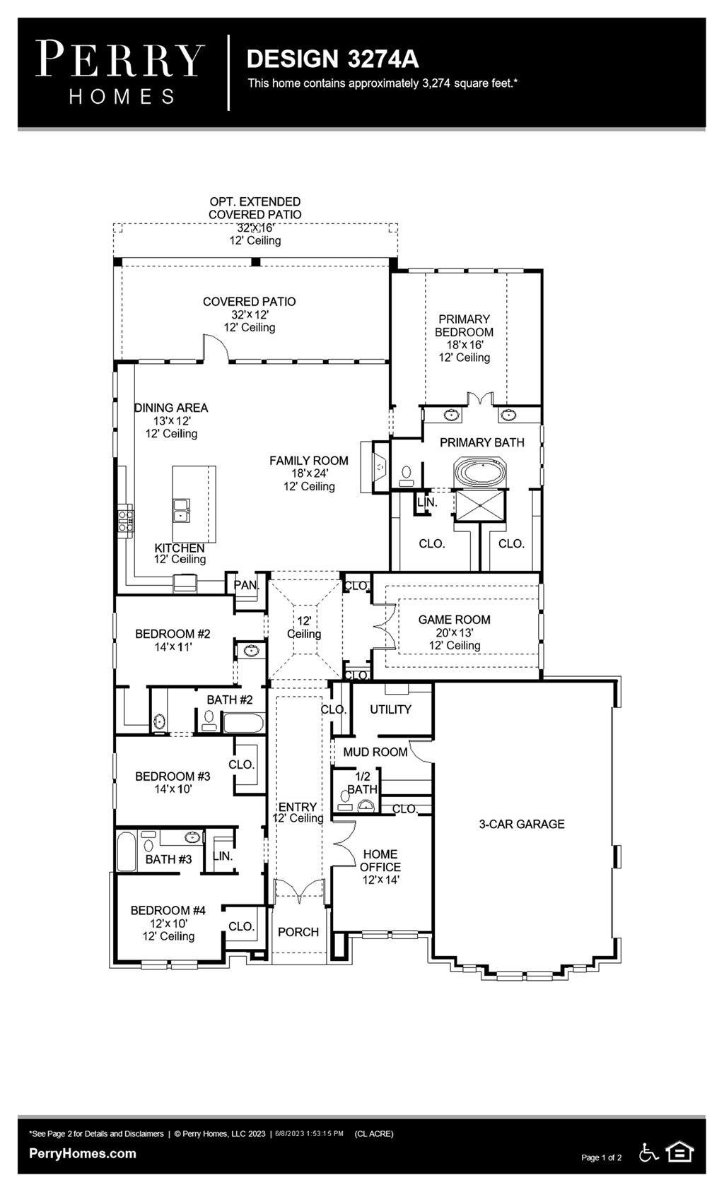 Floor Plan for 3274A