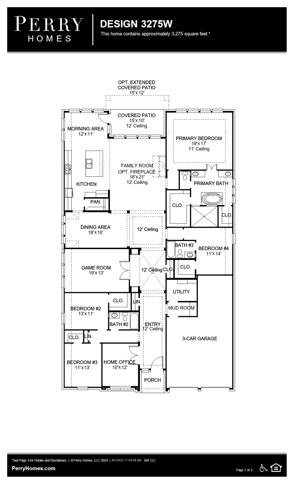 Floor Plan for 3275W