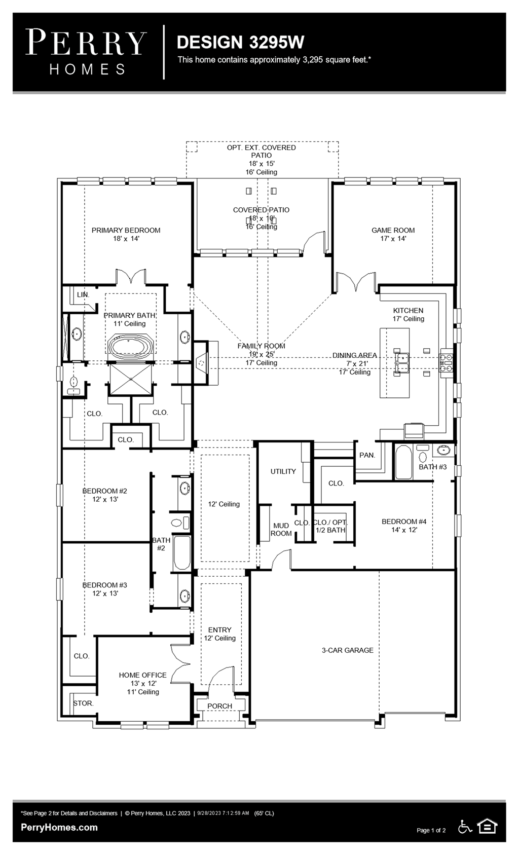 Floor Plan for 3295W