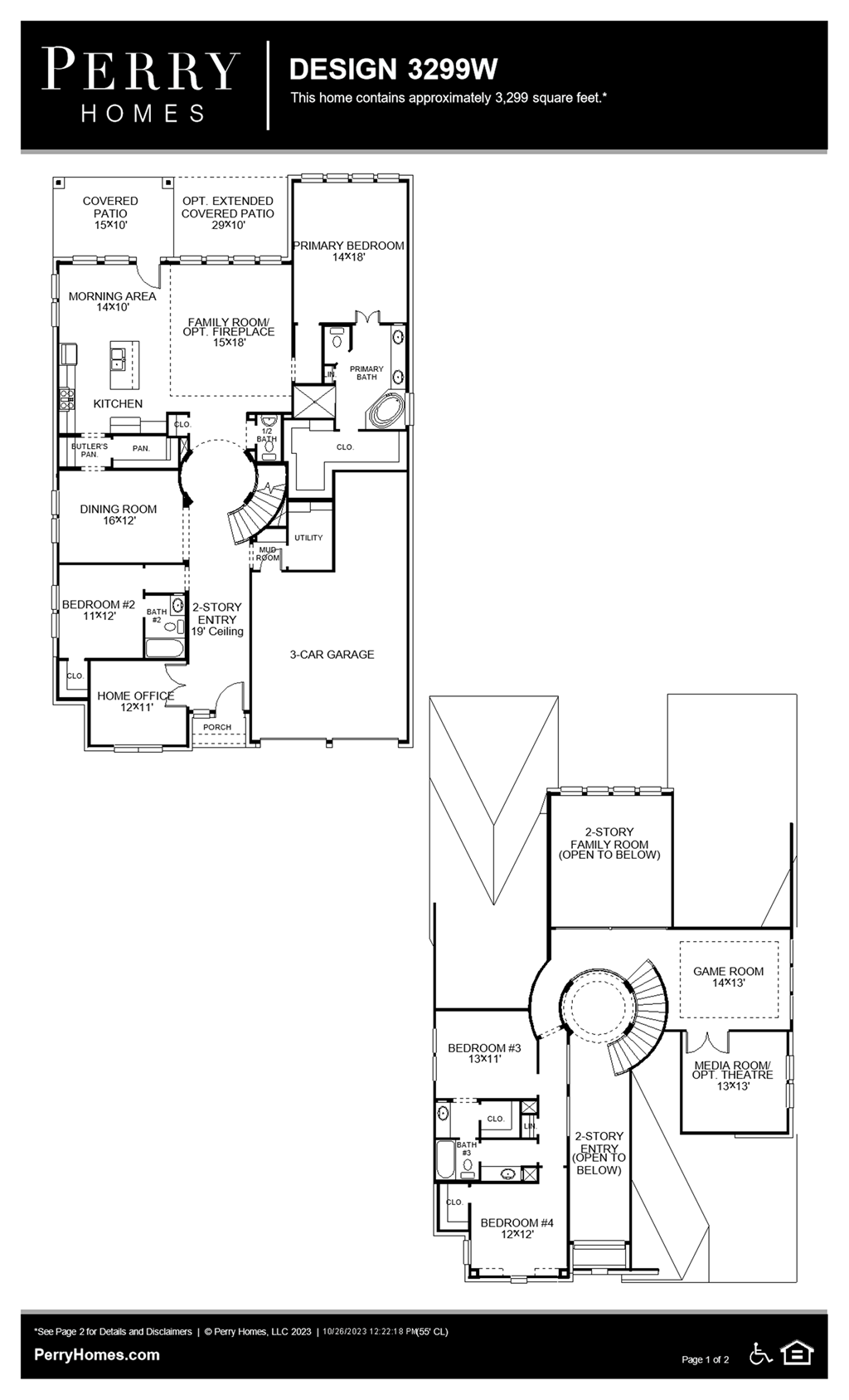 Floor Plan for 3299W