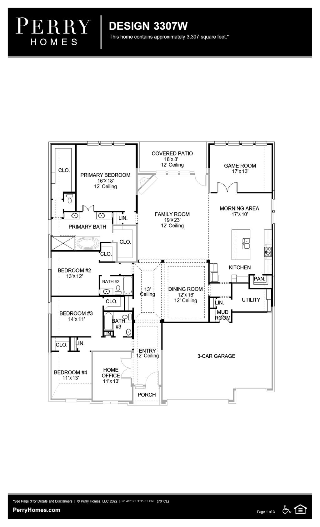 Floor Plan for 3307W