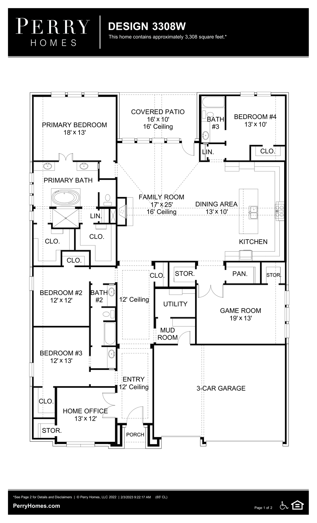 Floor Plan for 3308W