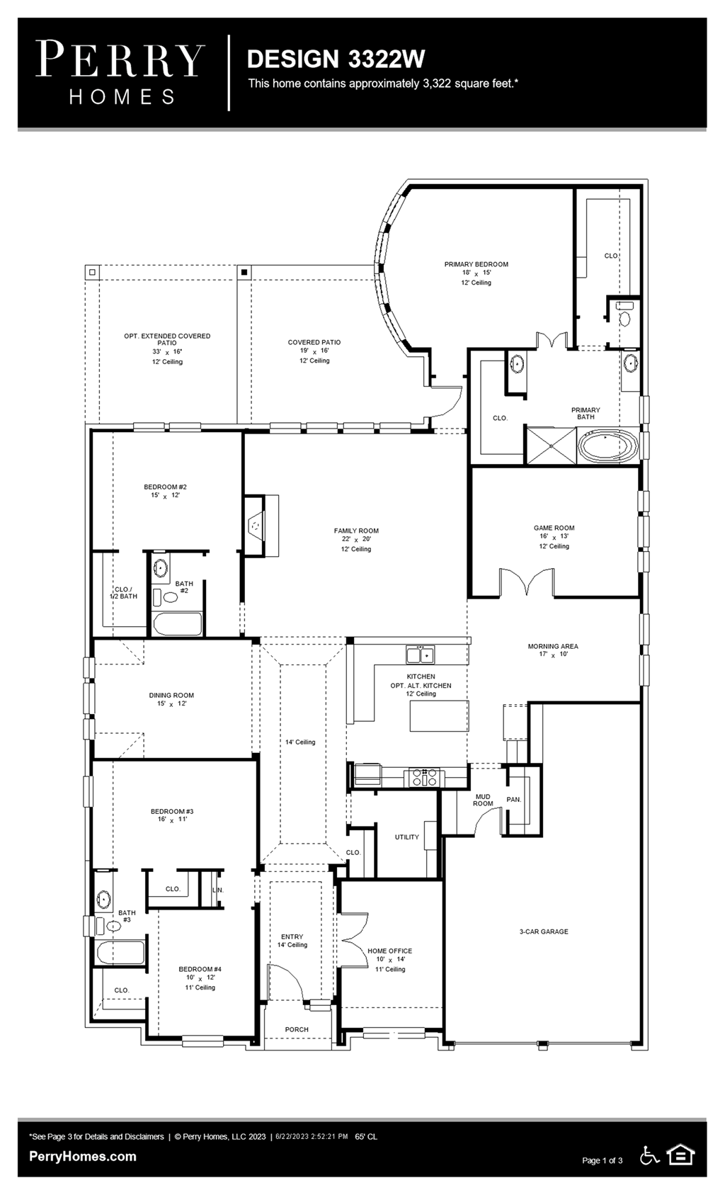 Floor Plan for 3322W