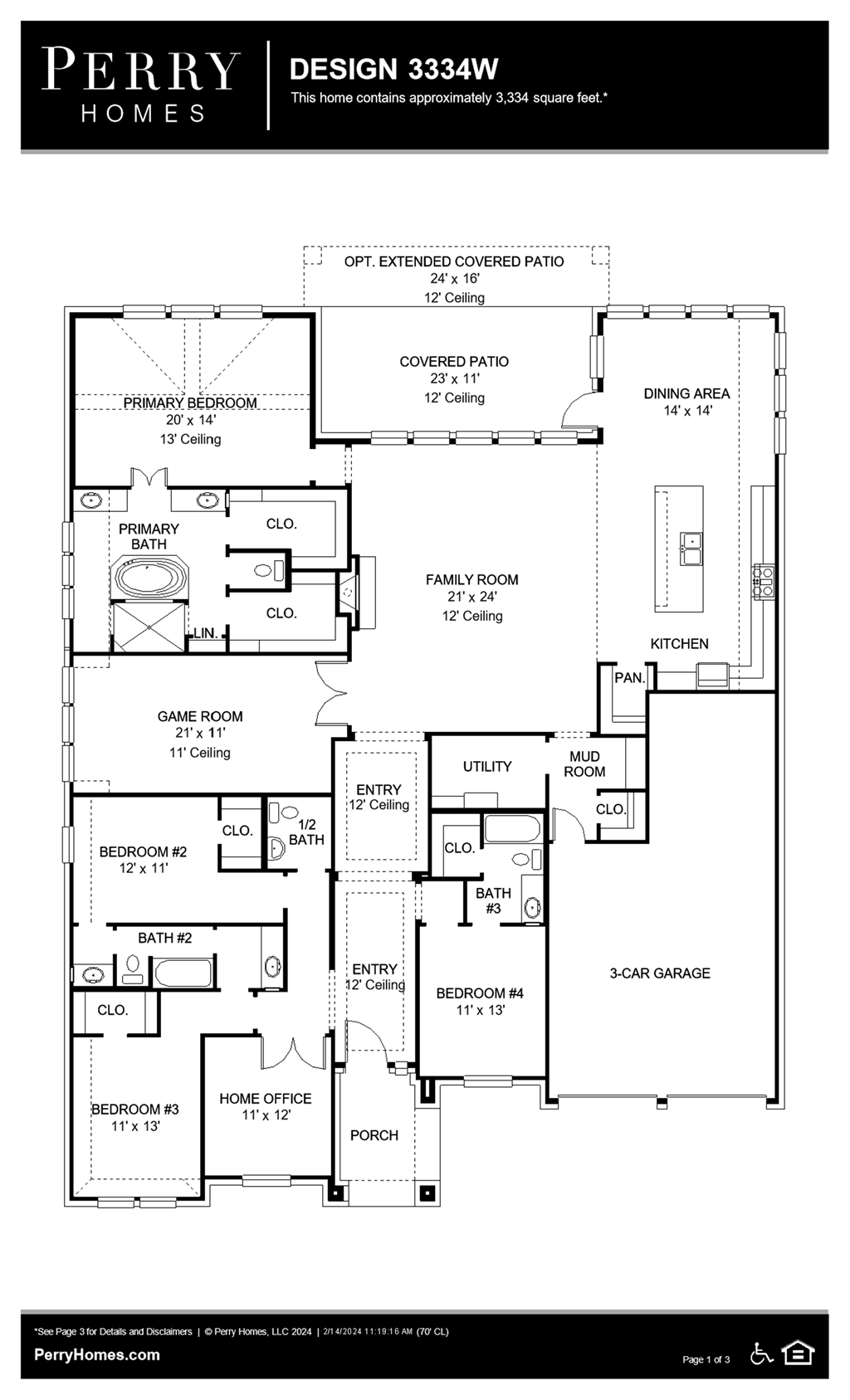 Floor Plan for 3334W