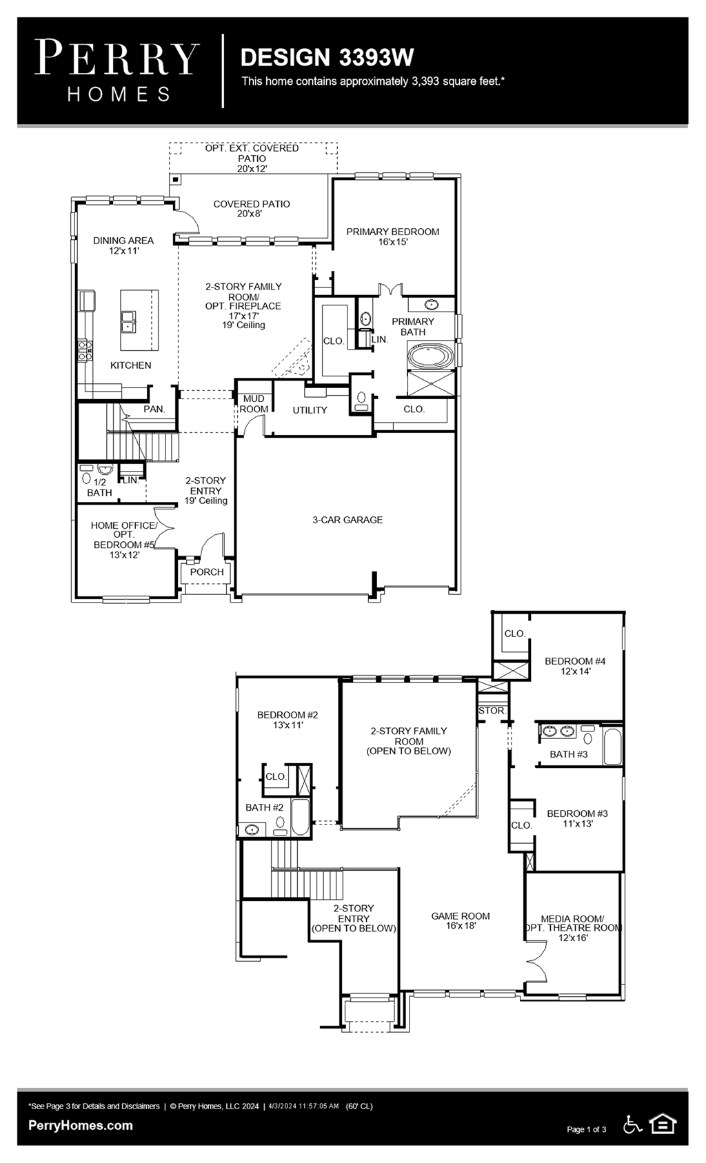 Floor Plan for 3393W