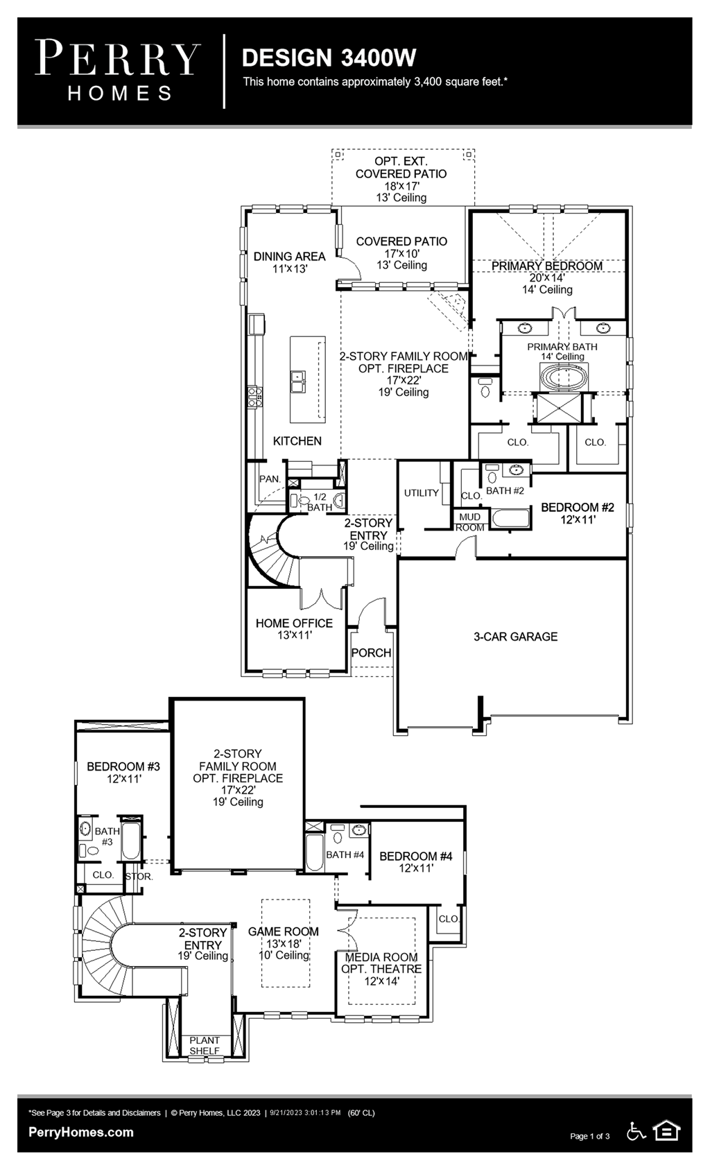 Floor Plan for 3400W