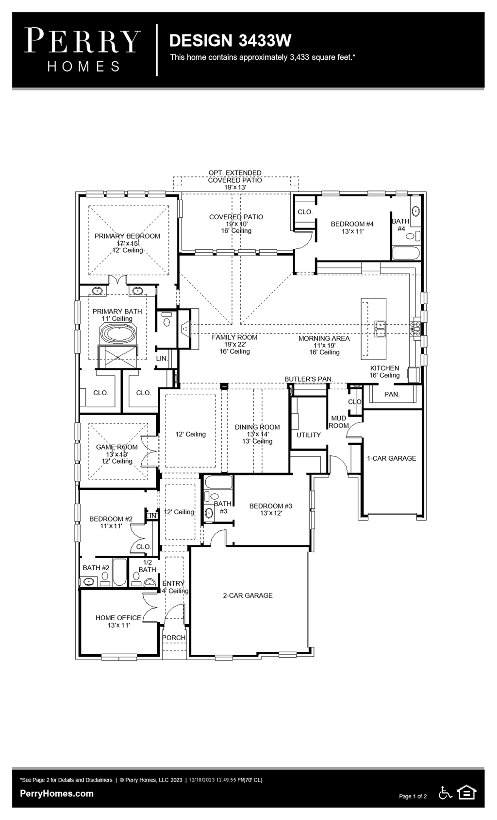 Floor Plan for 3433W