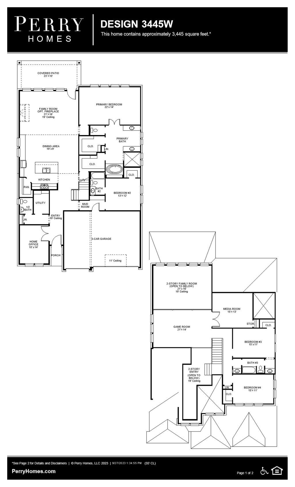 Floor Plan for 3445W
