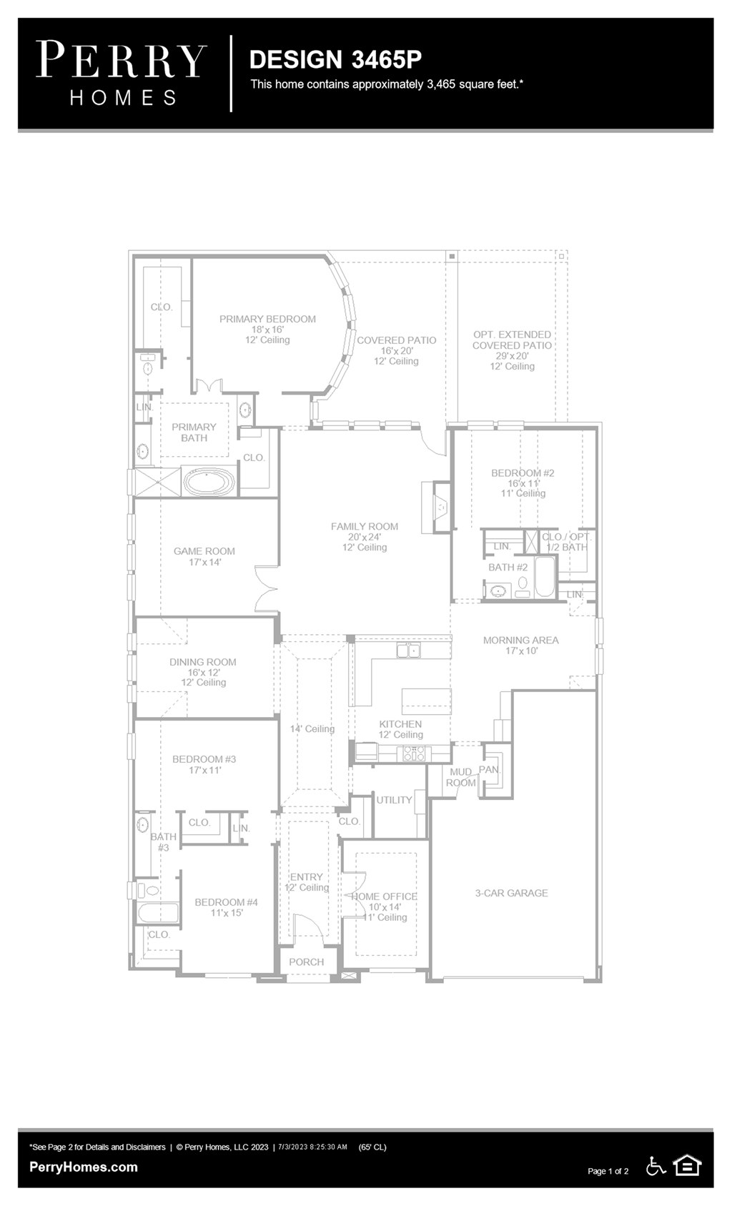 Floor Plan for 3465P