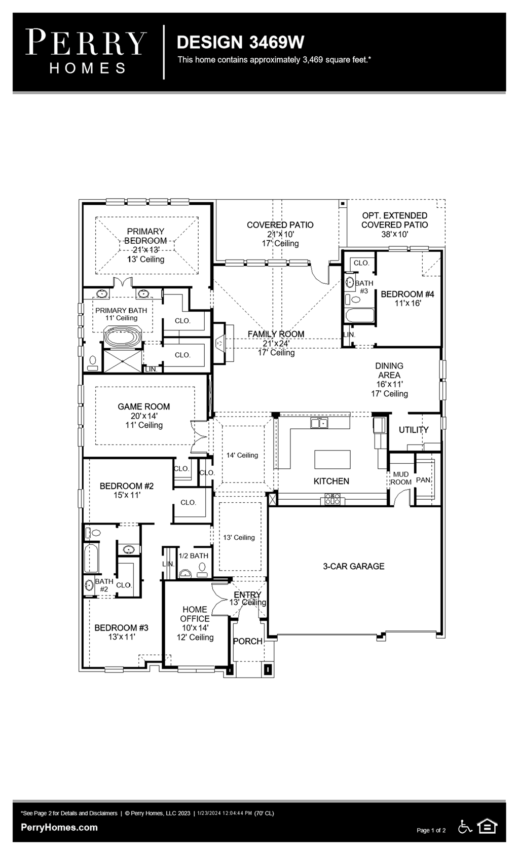 Floor Plan for 3469W