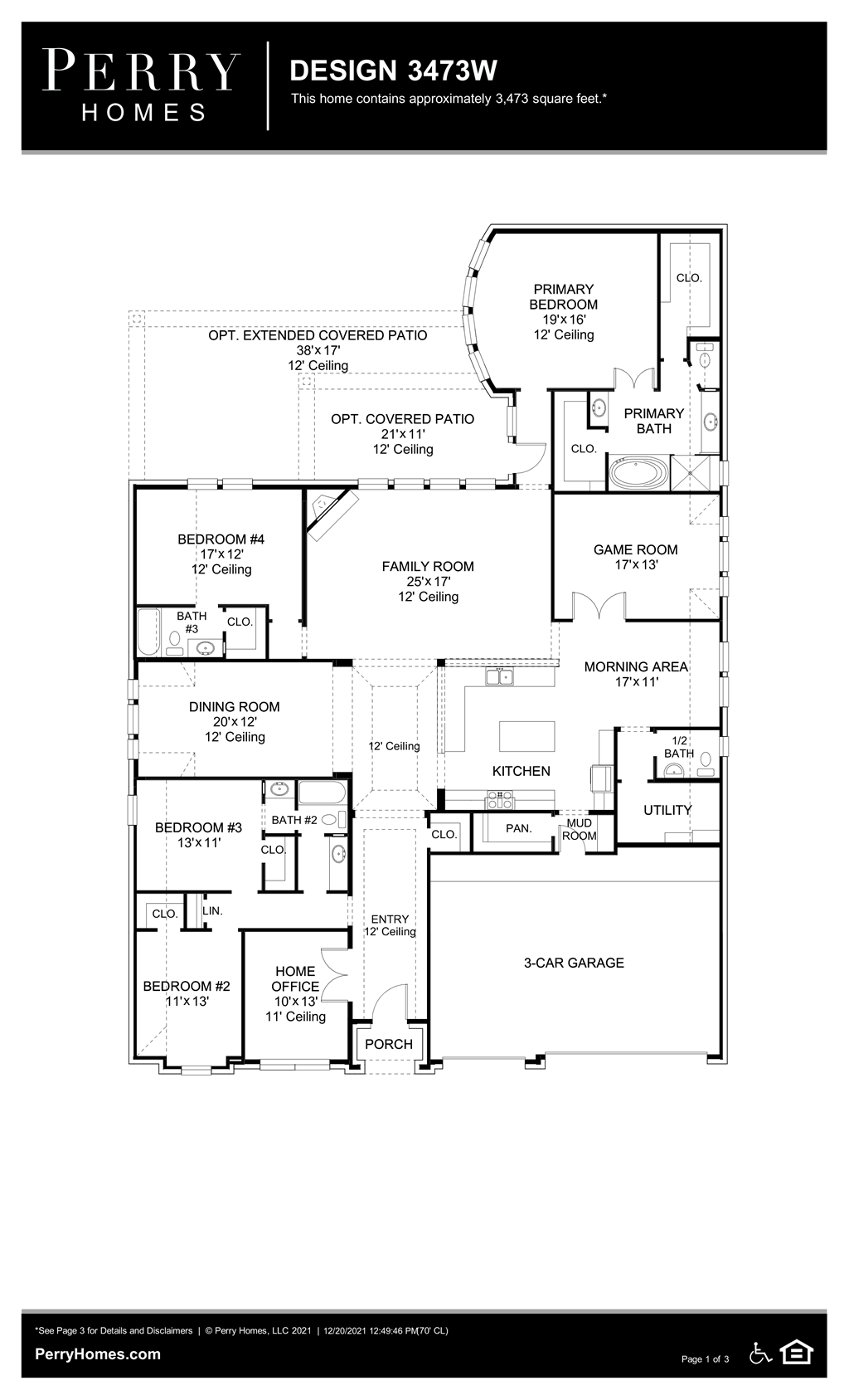 Floor Plan for 3473W