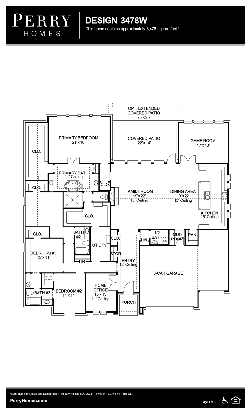 Floor Plan for 3478W