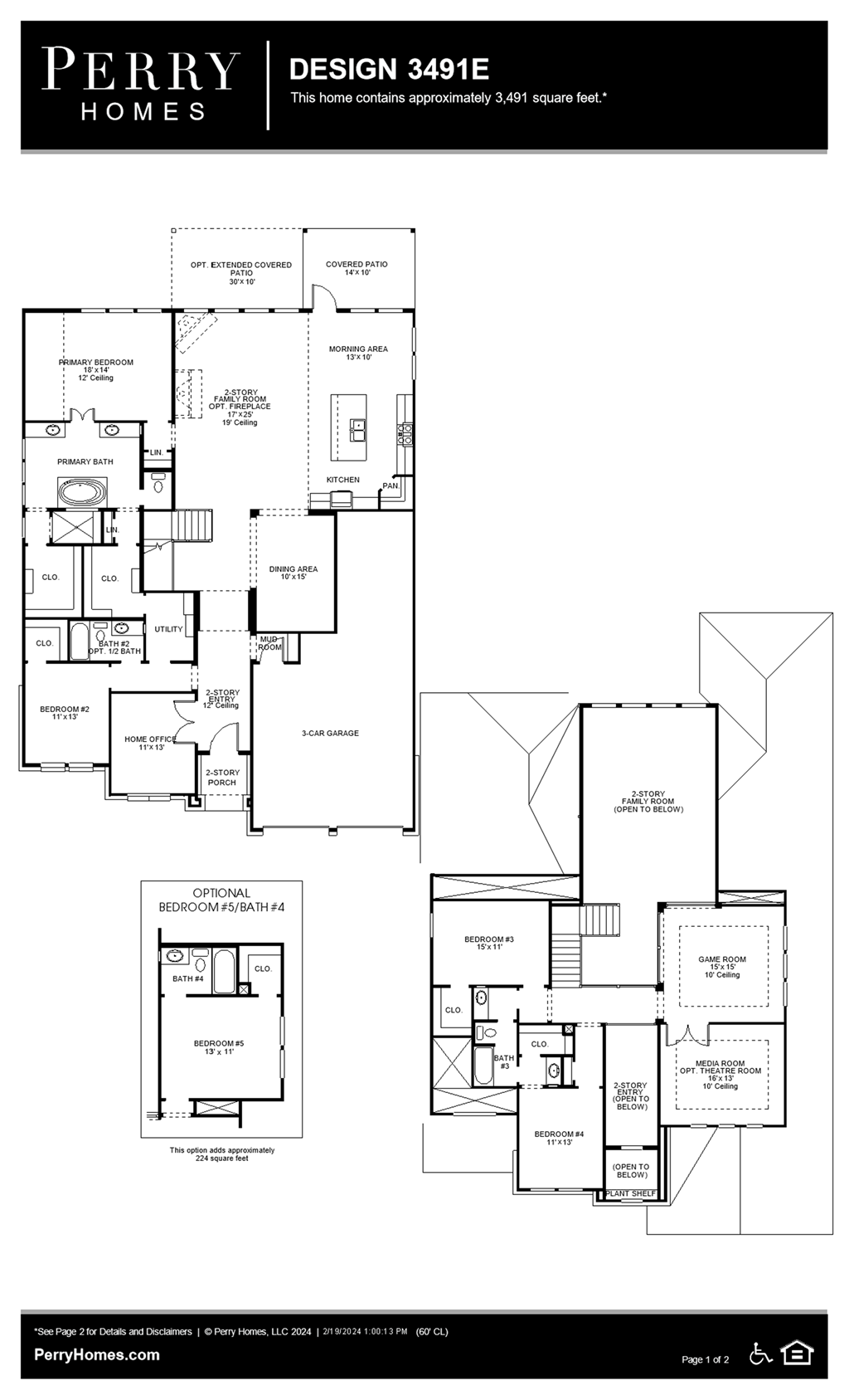 Floor Plan for 3491E