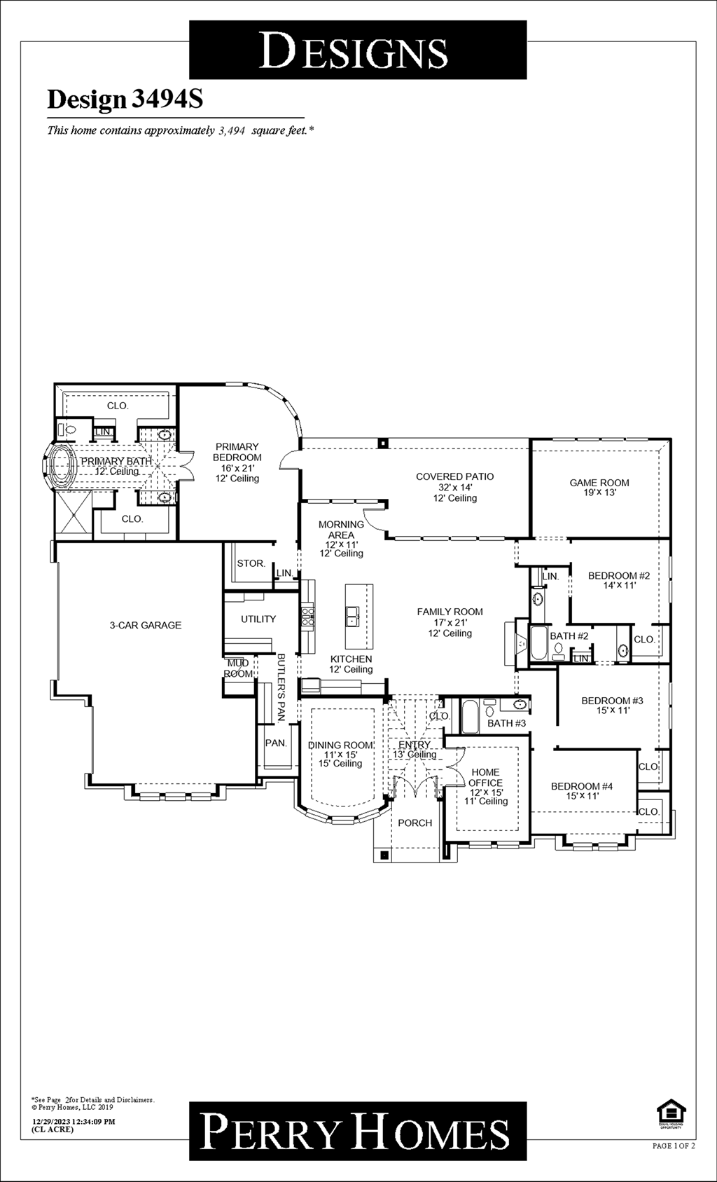 Floor Plan for 3494S