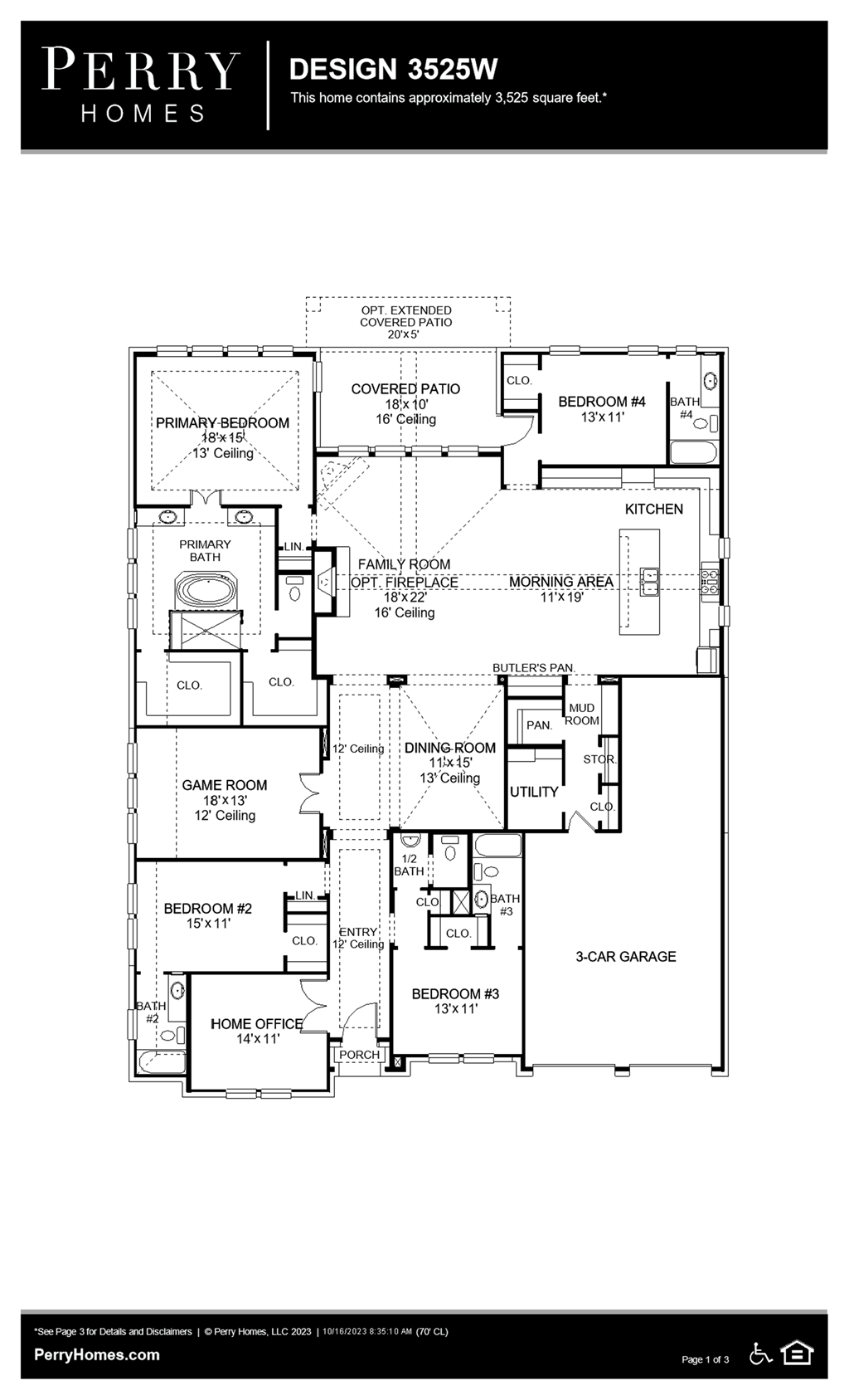 Floor Plan for 3525W