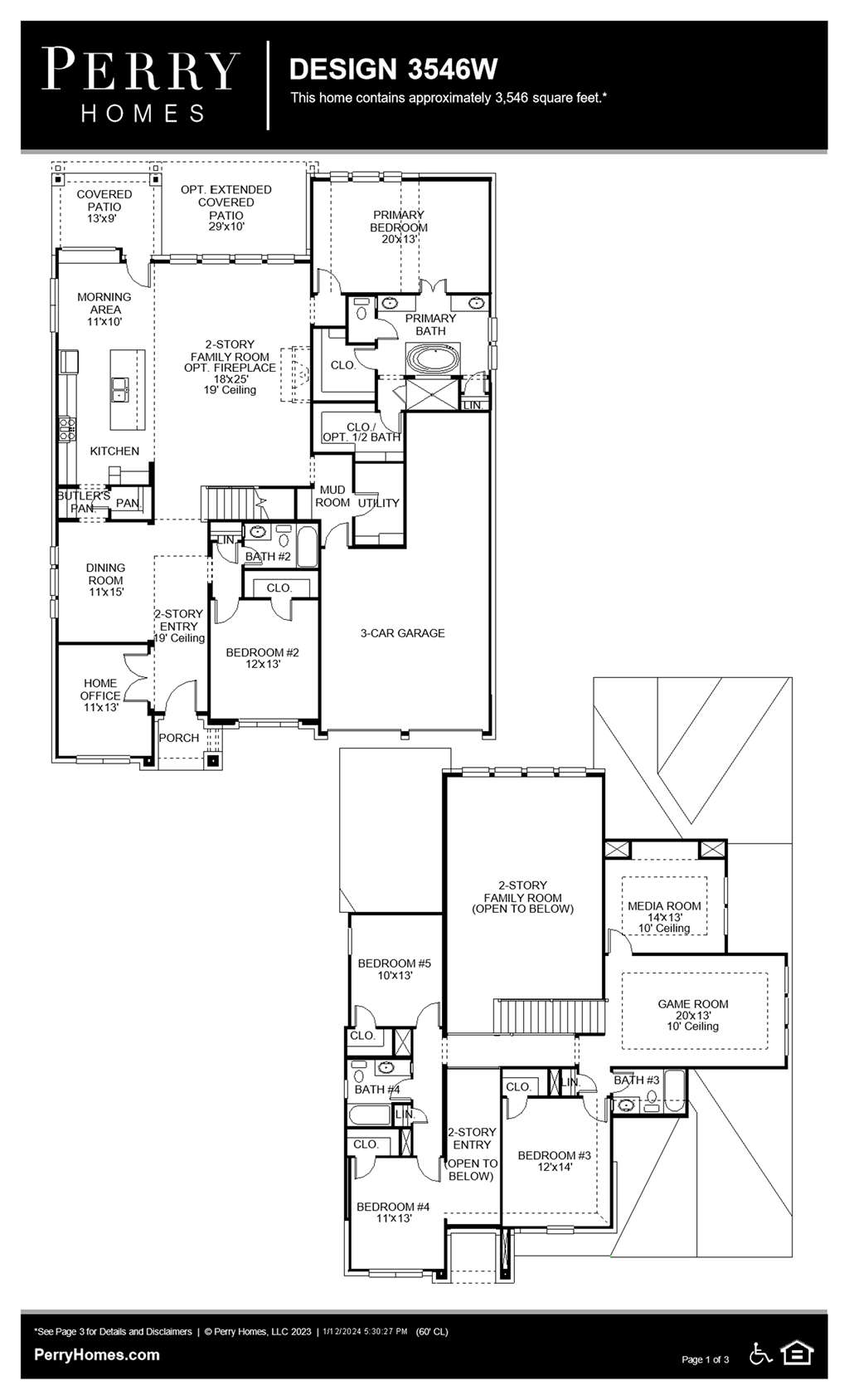 Floor Plan for 3546W