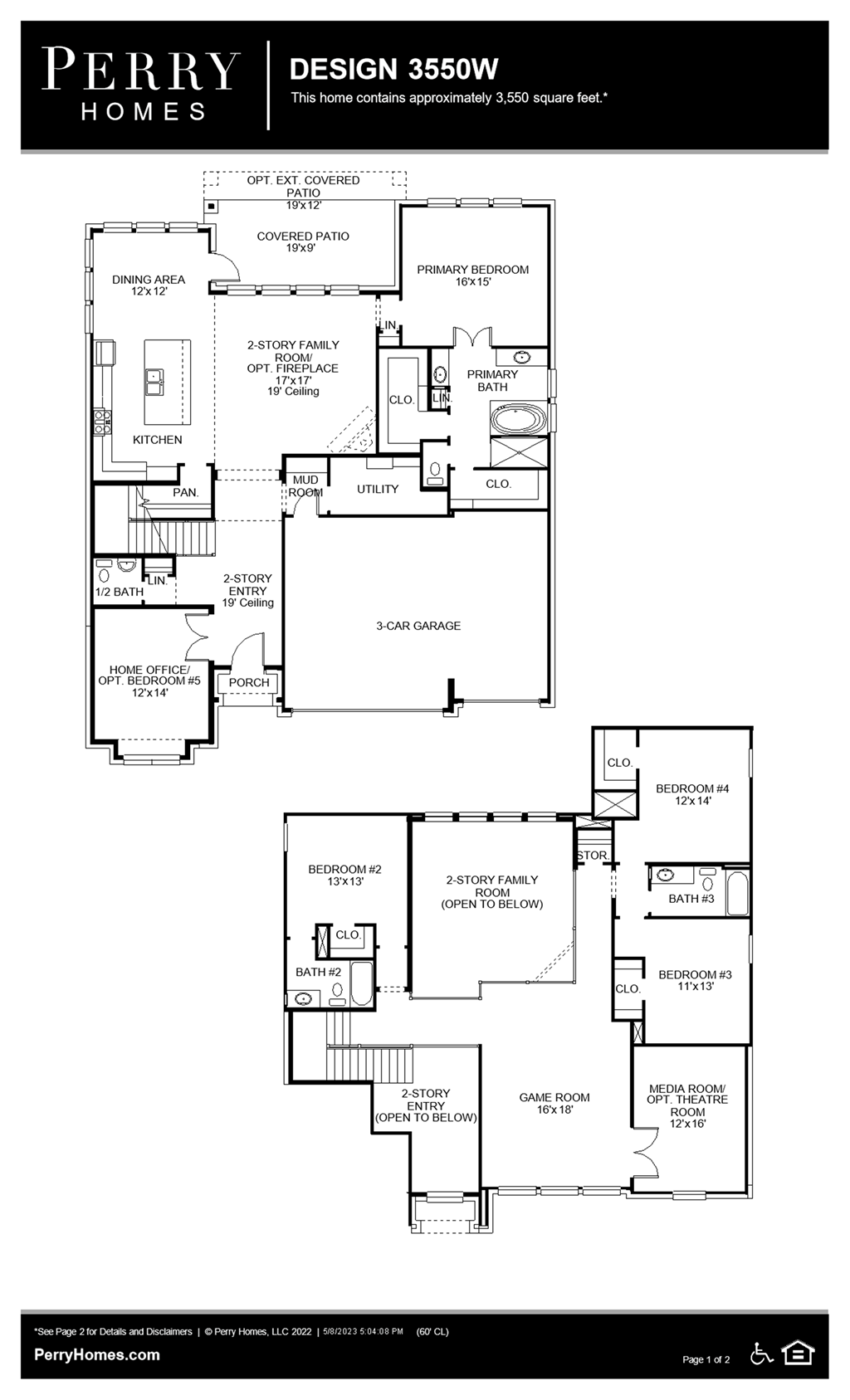 Floor Plan for 3550W