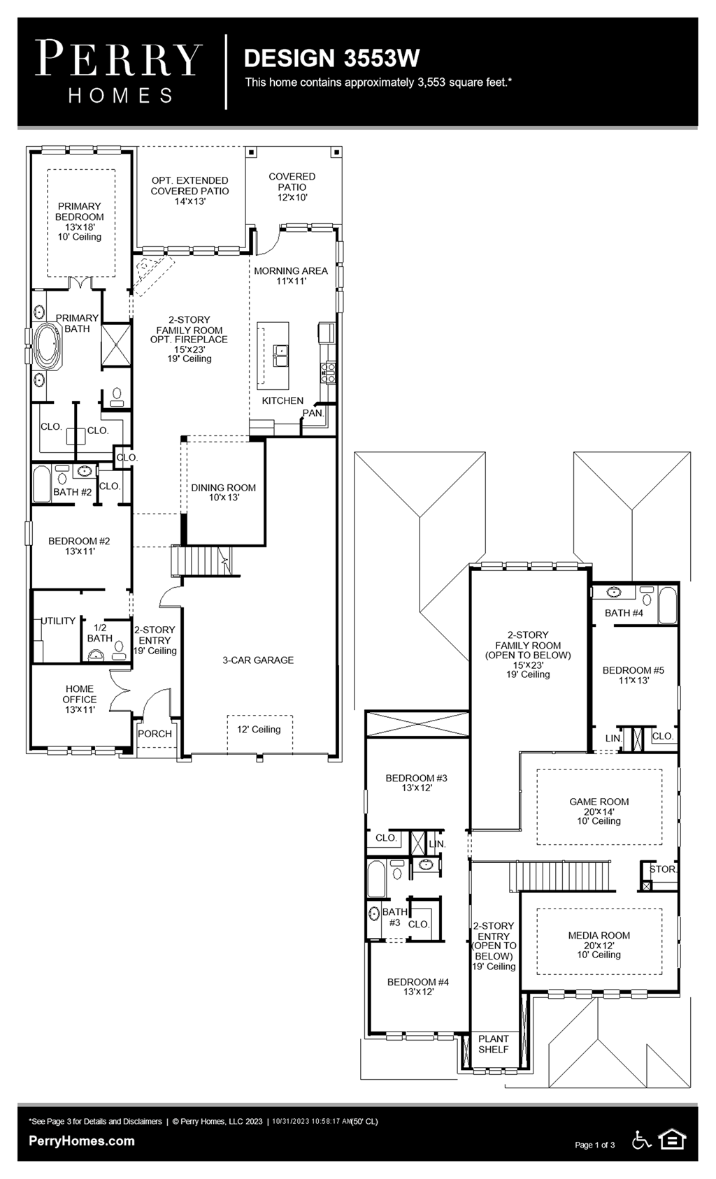 Floor Plan for 3553W