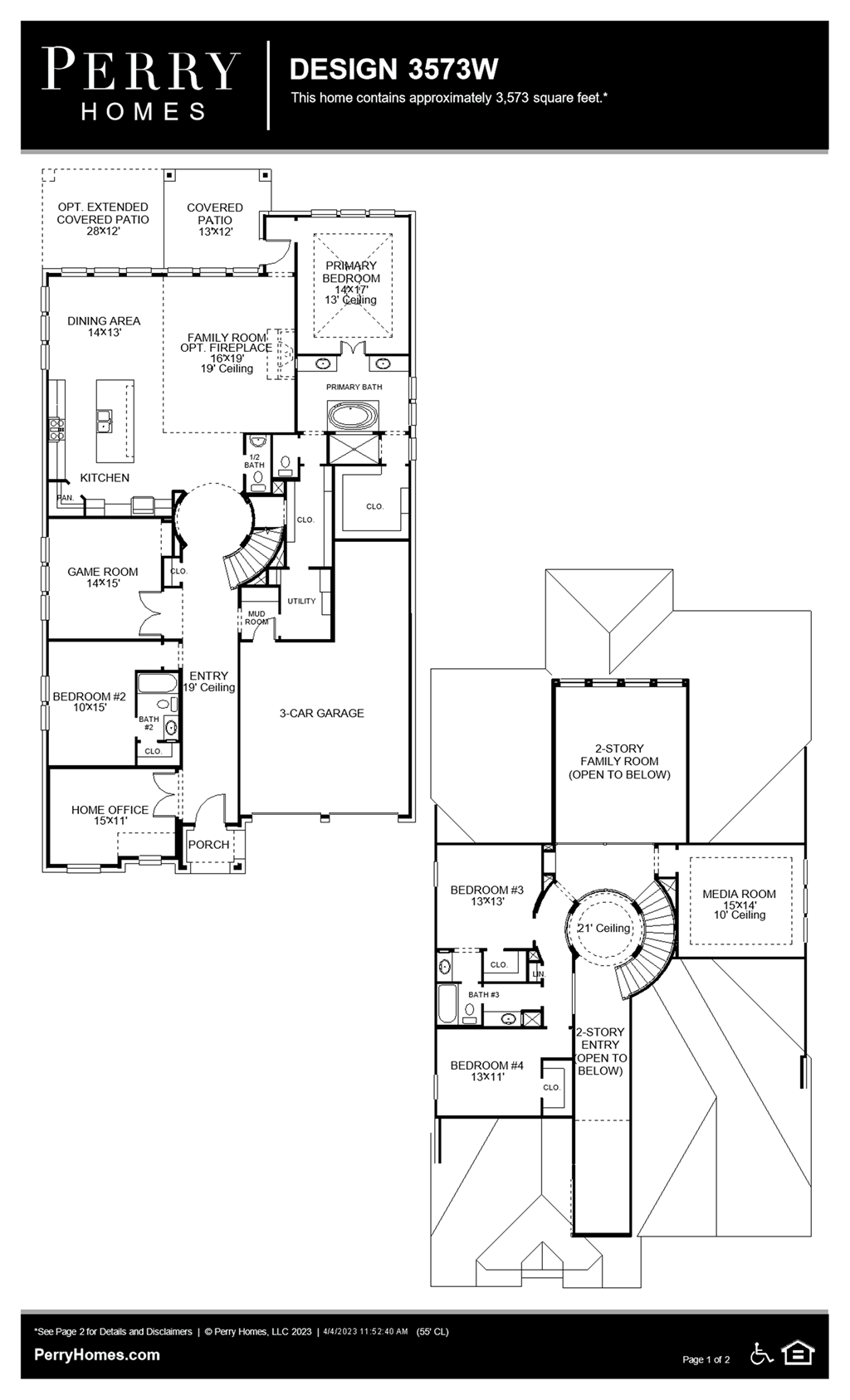 Floor Plan for 3573W