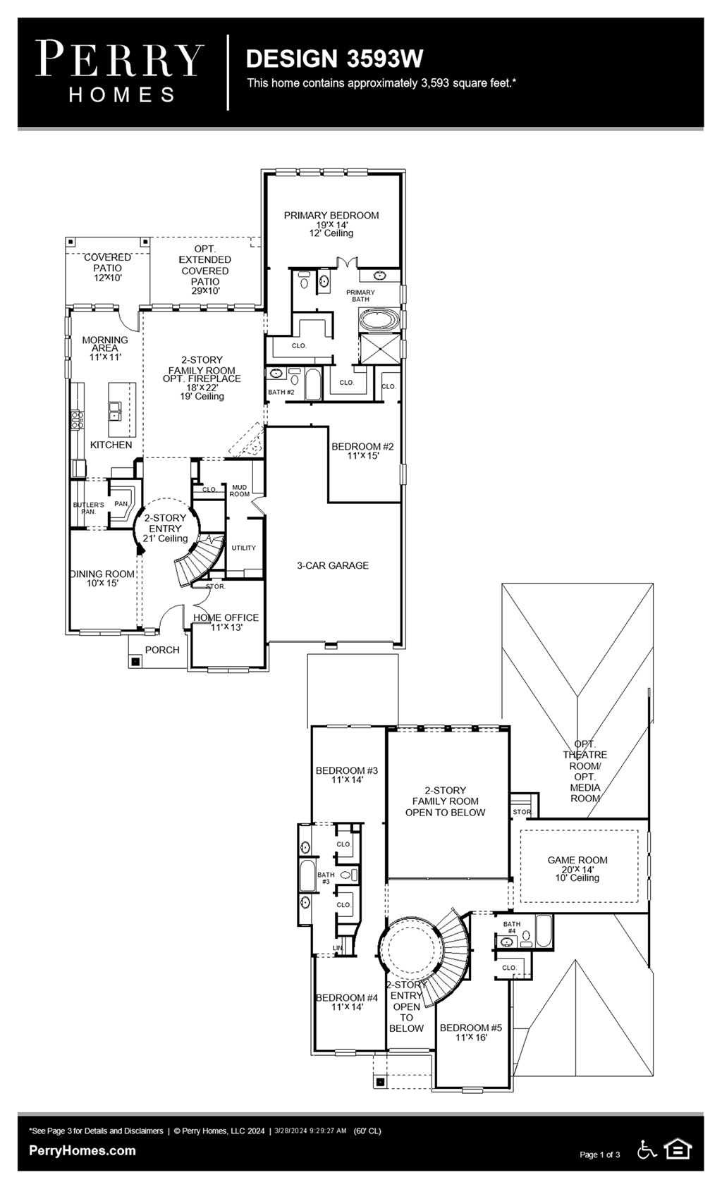Floor Plan for 3593W