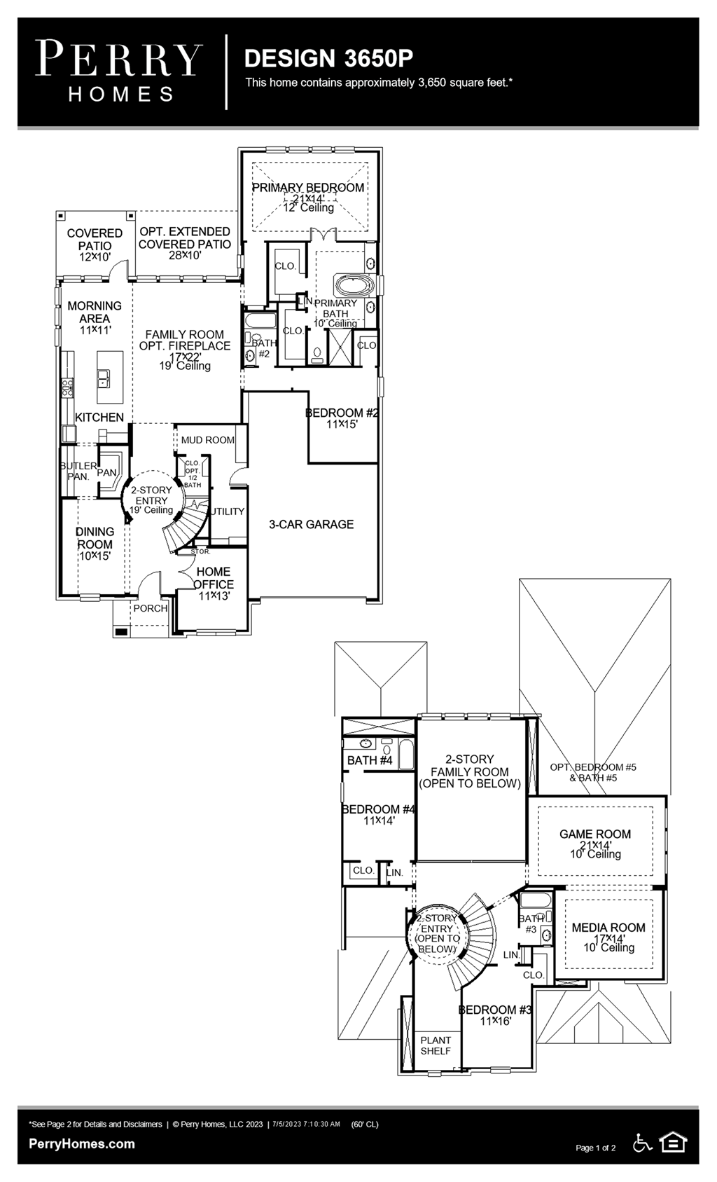 Floor Plan for 3650P