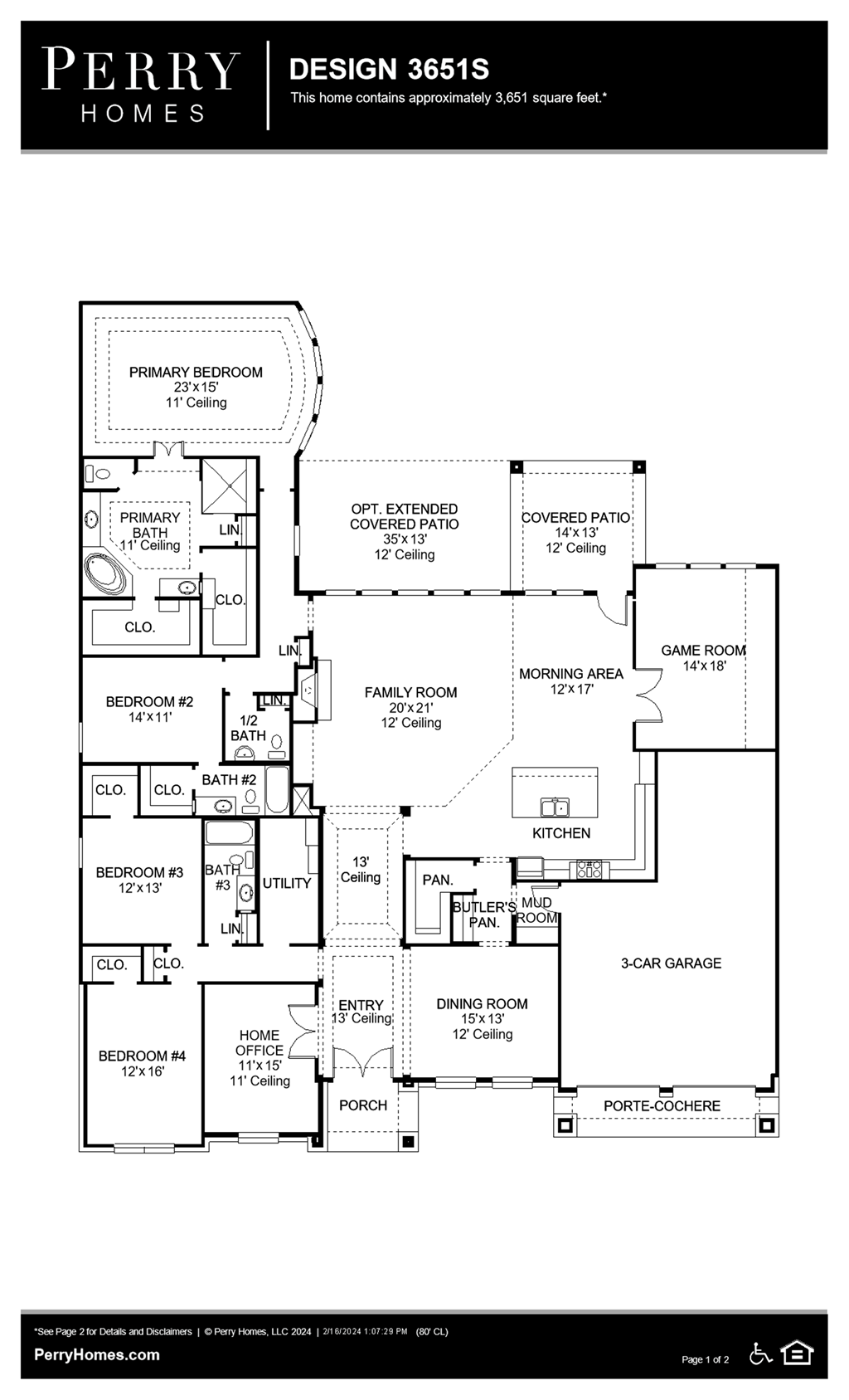 Floor Plan for 3651S