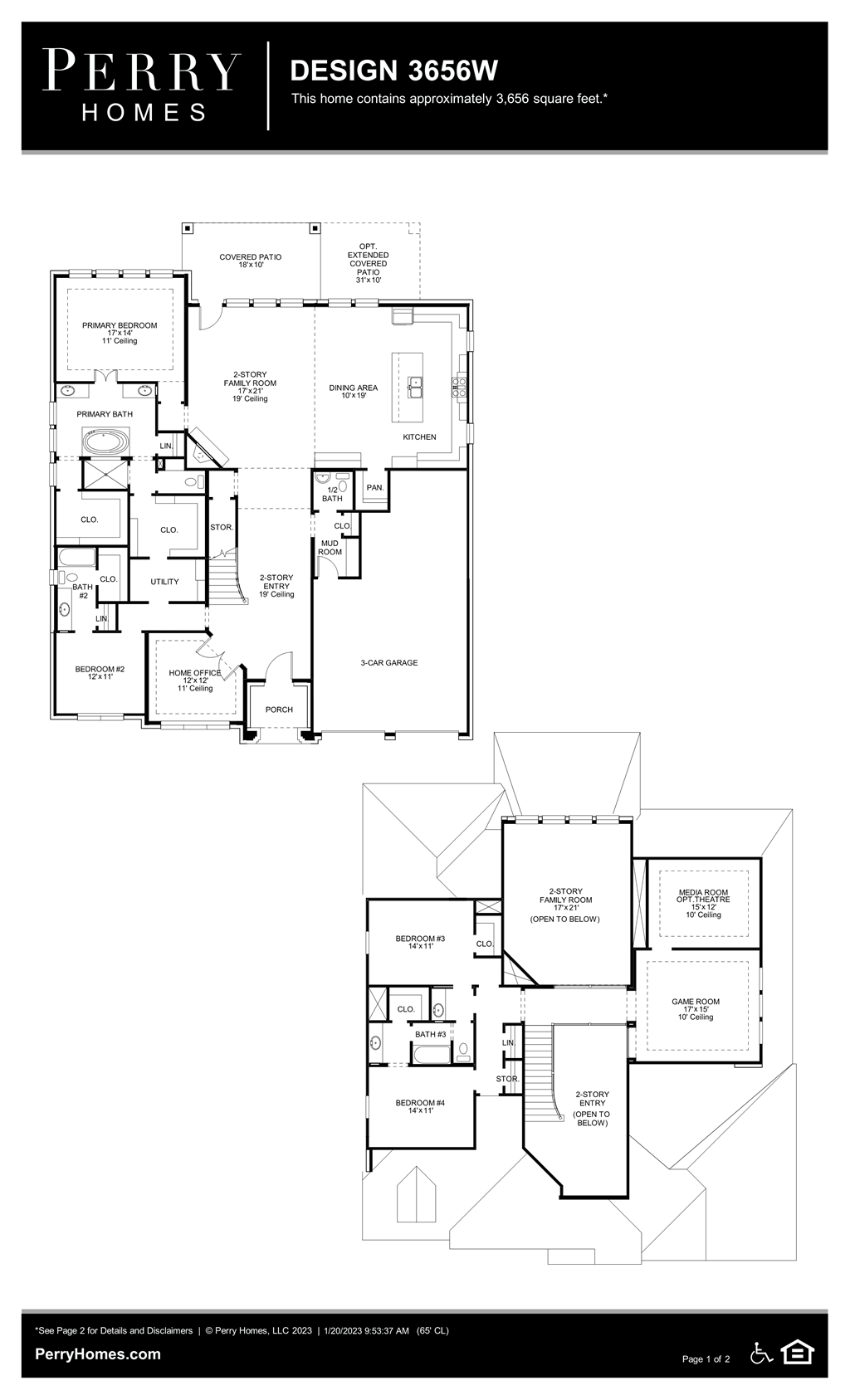 Floor Plan for 3656W