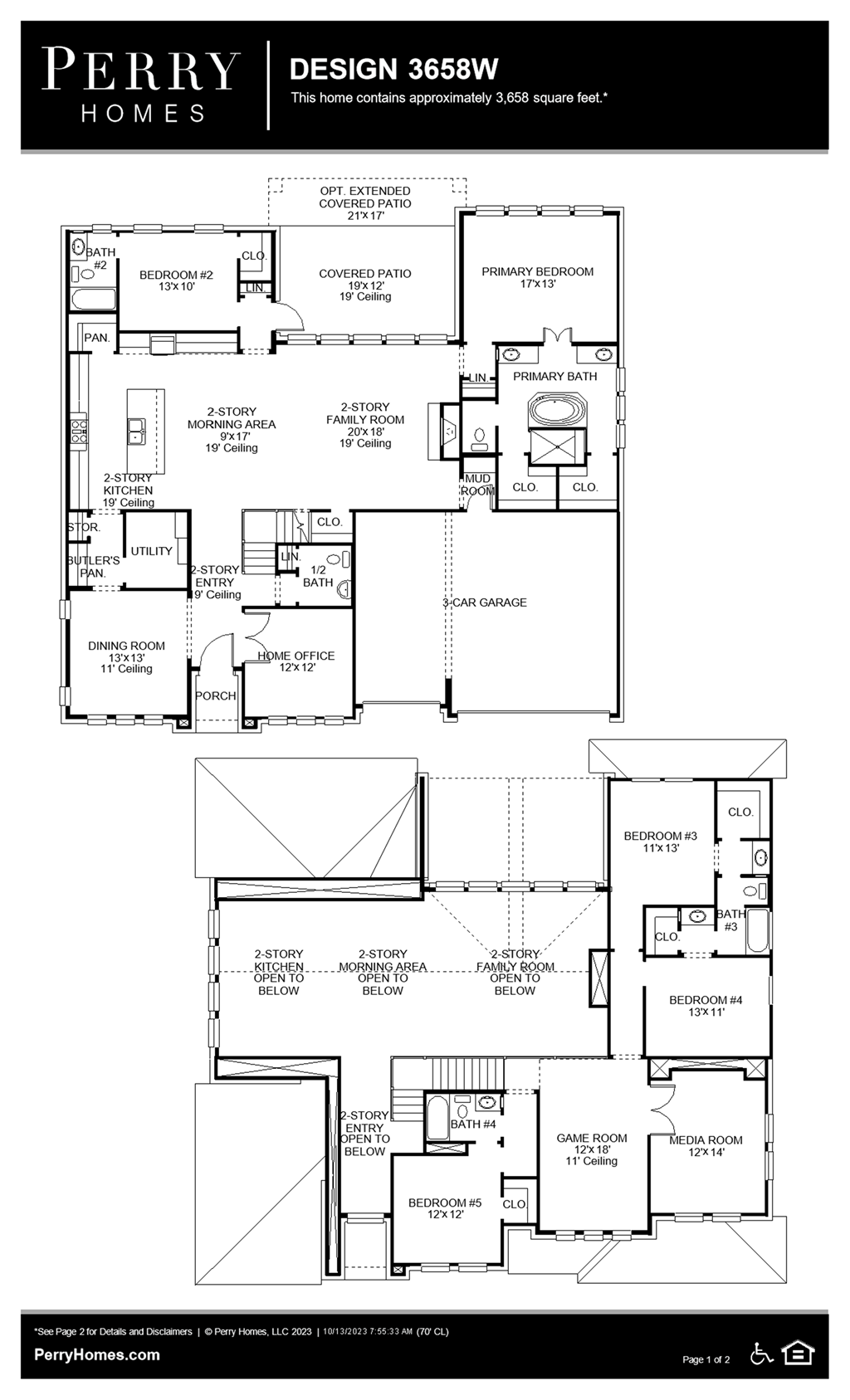 Floor Plan for 3658W