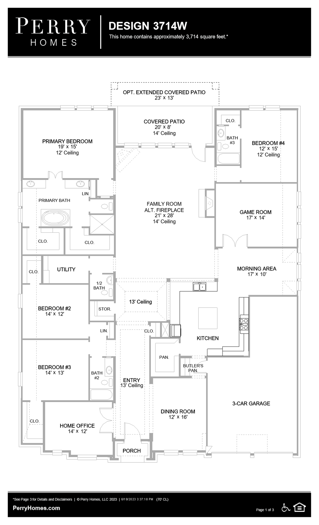 Floor Plan for 3714W