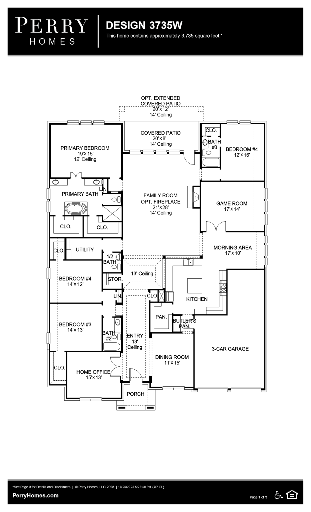 Floor Plan for 3735W