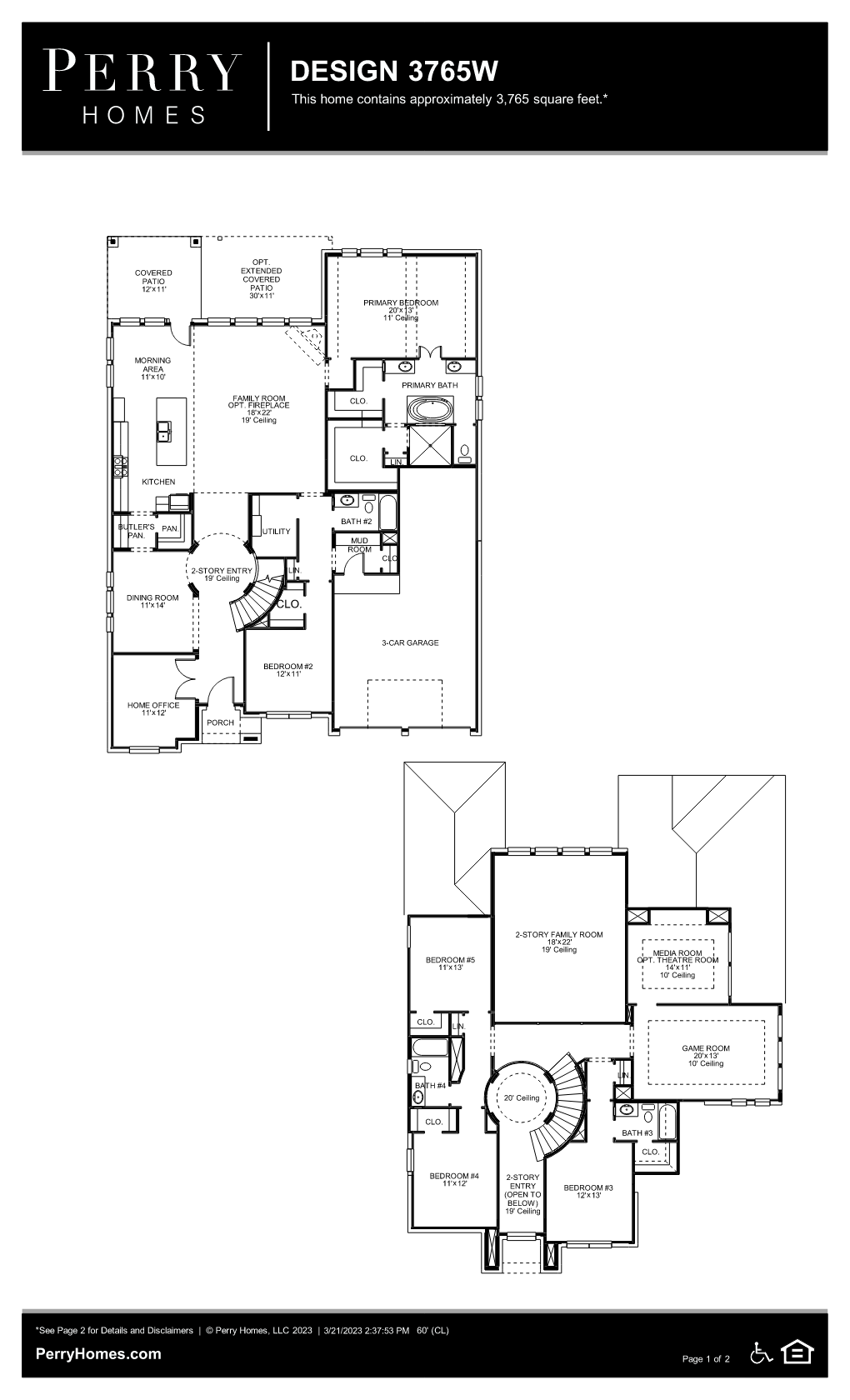 Floor Plan for 3765W