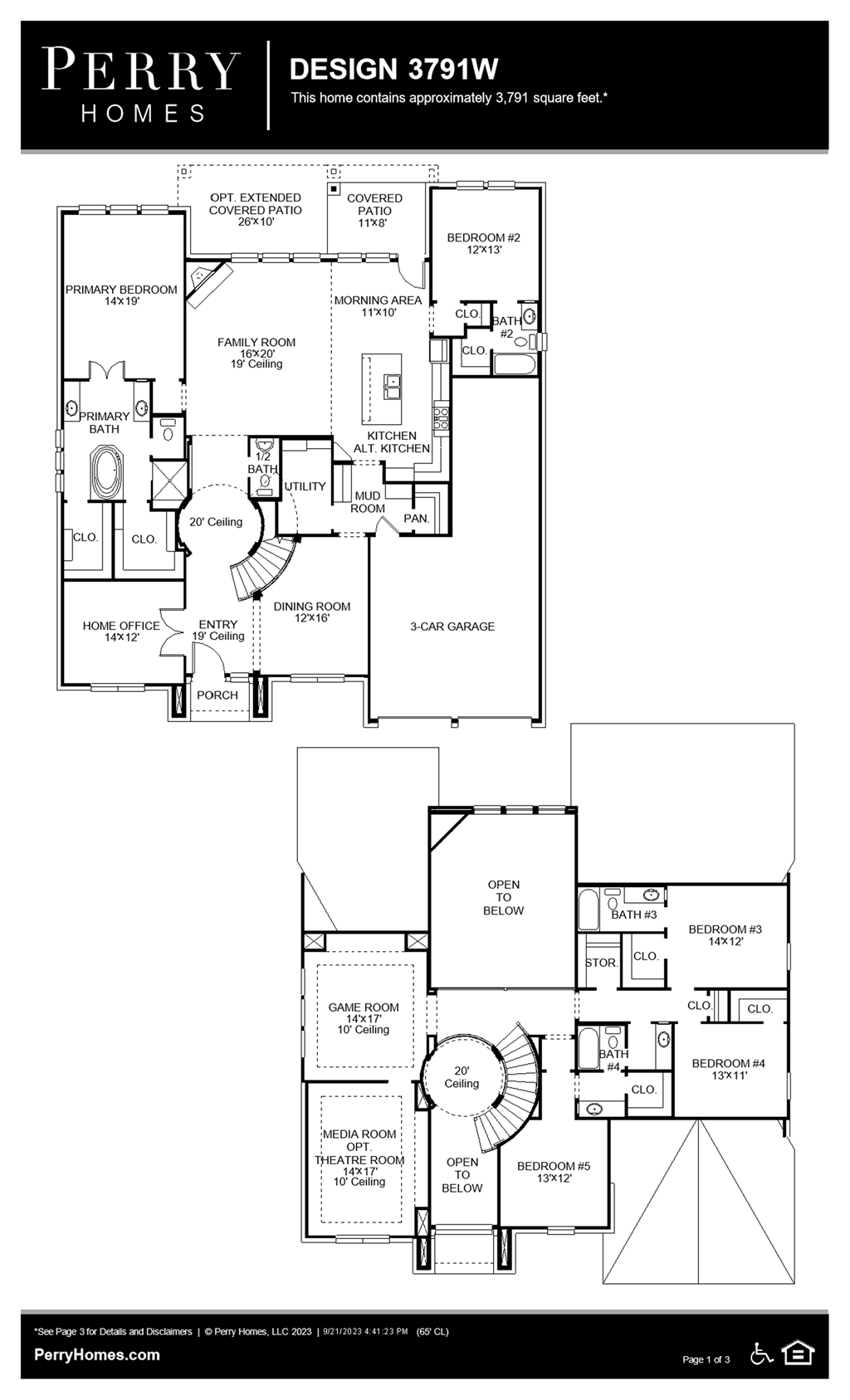 Floor Plan for 3791W