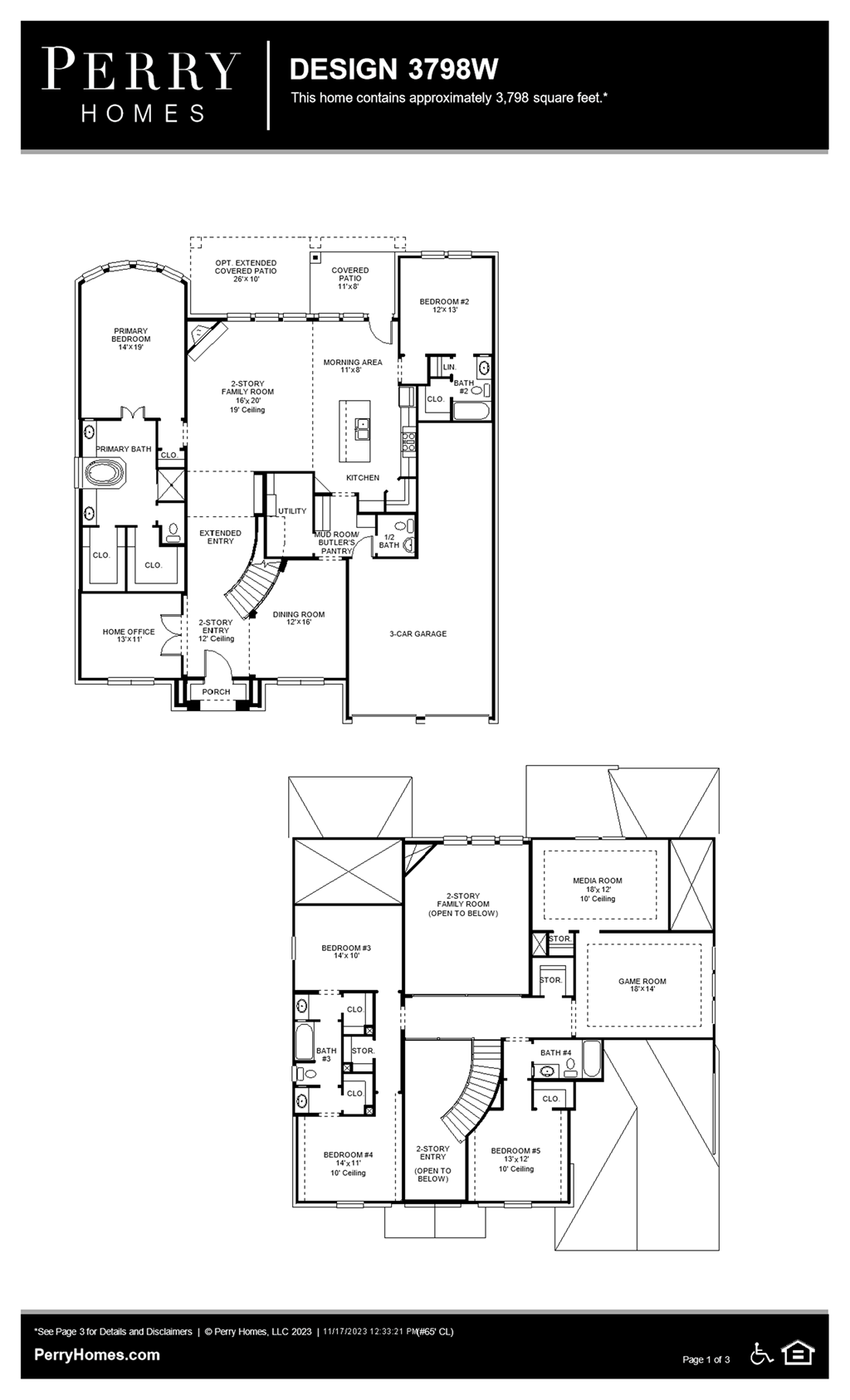 Floor Plan for 3798W
