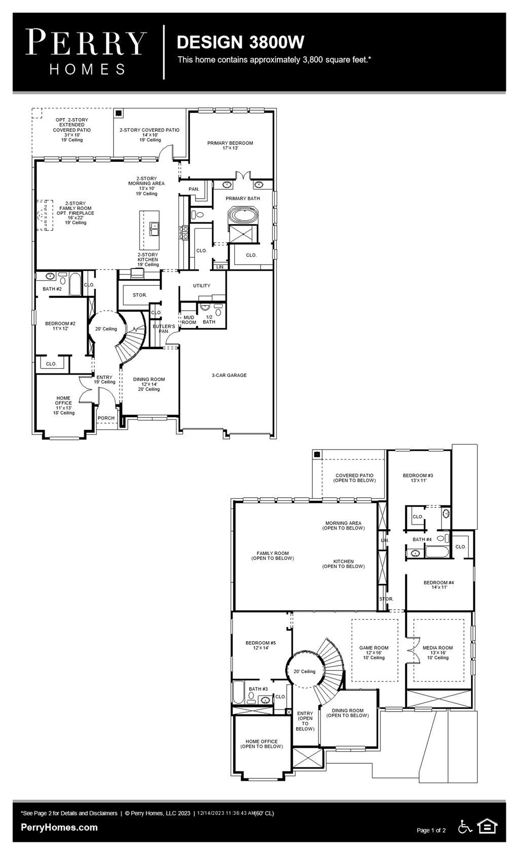 Floor Plan for 3800W