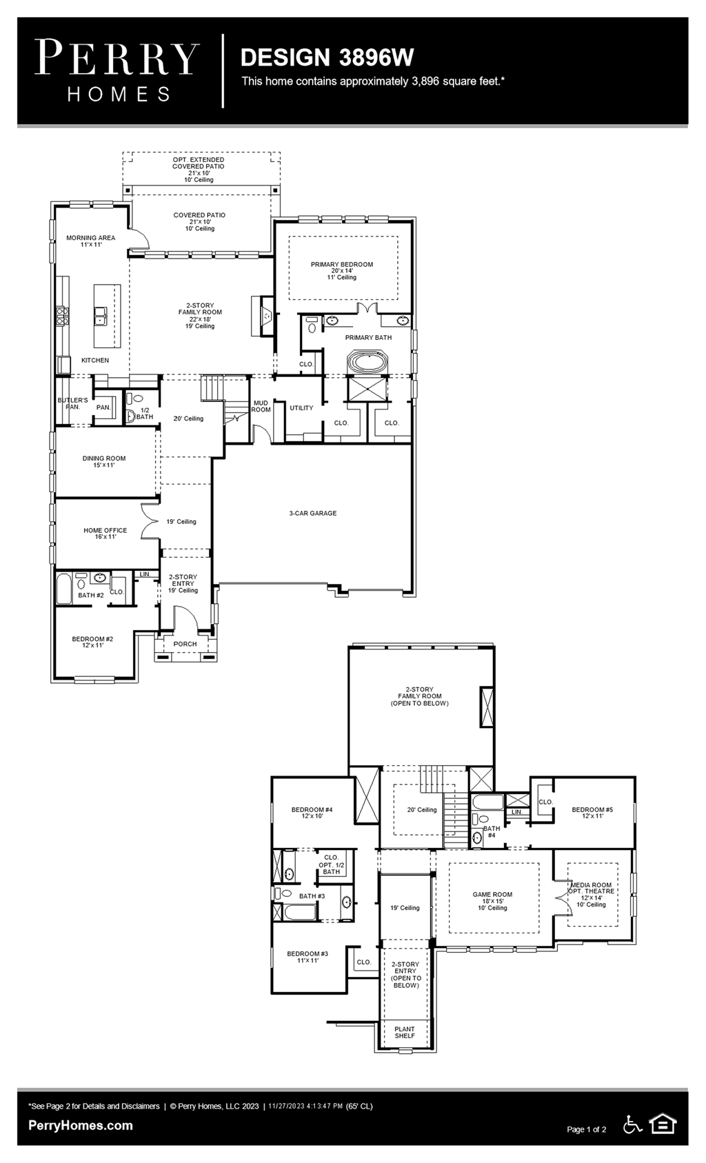 Floor Plan for 3896W