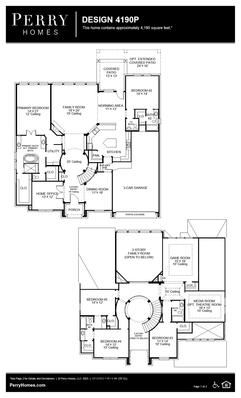 Floor Plan for 4190P