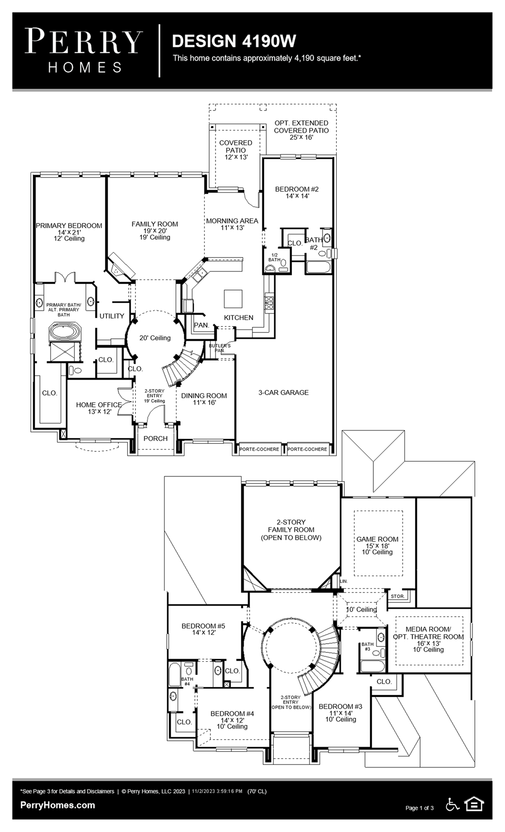 Floor Plan for 4190W