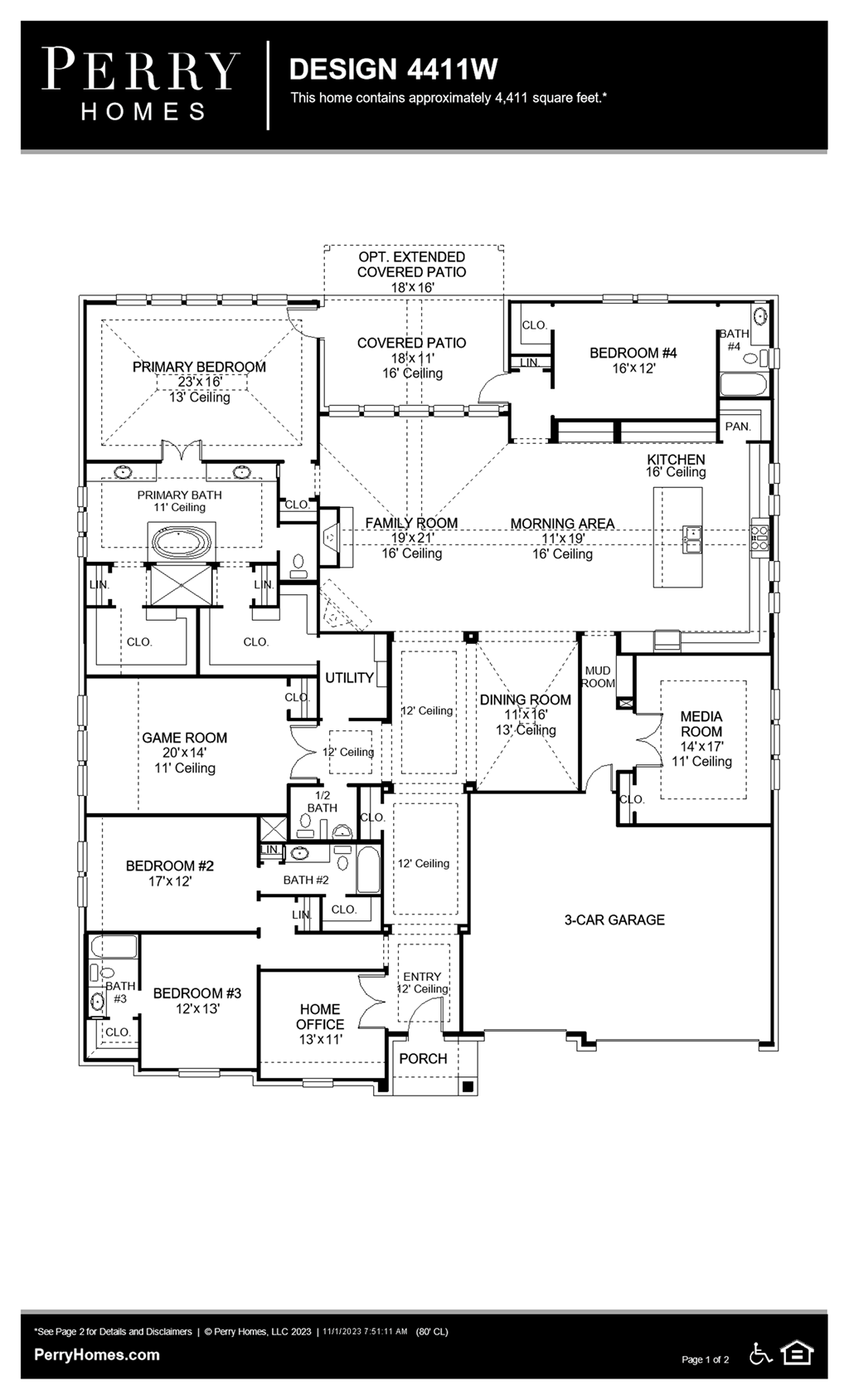 Floor Plan for 4411W