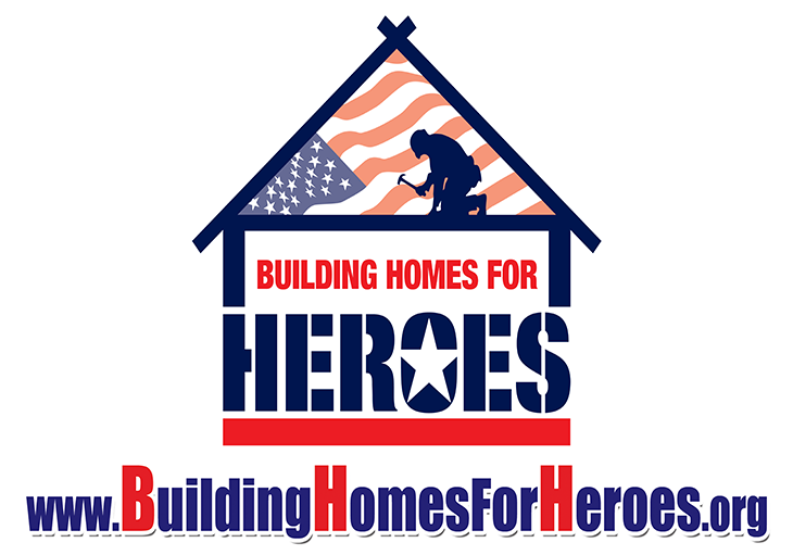 Building Homes for Heroes red and blue logo.
