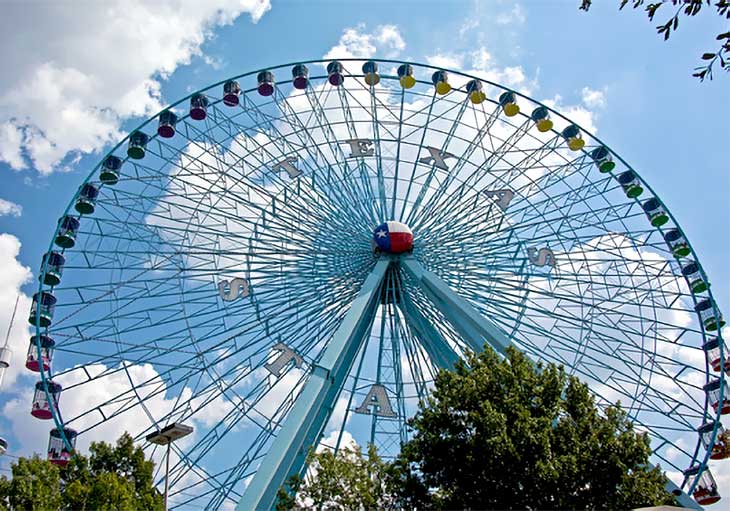 A large Ferris wheel with 